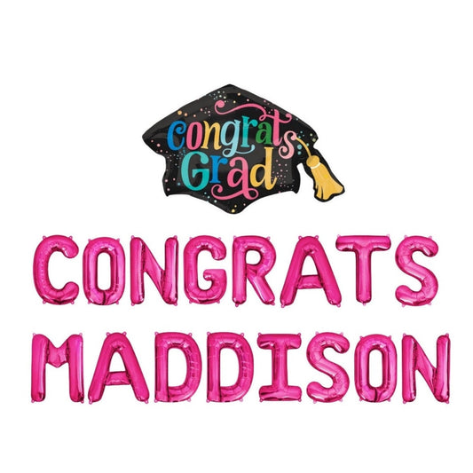 Congrats Custom Graduation Letter Balloon Kit