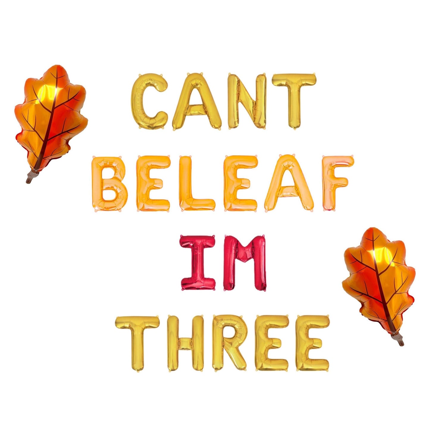 Can't Beleaf Im Three Letter Balloon Kit