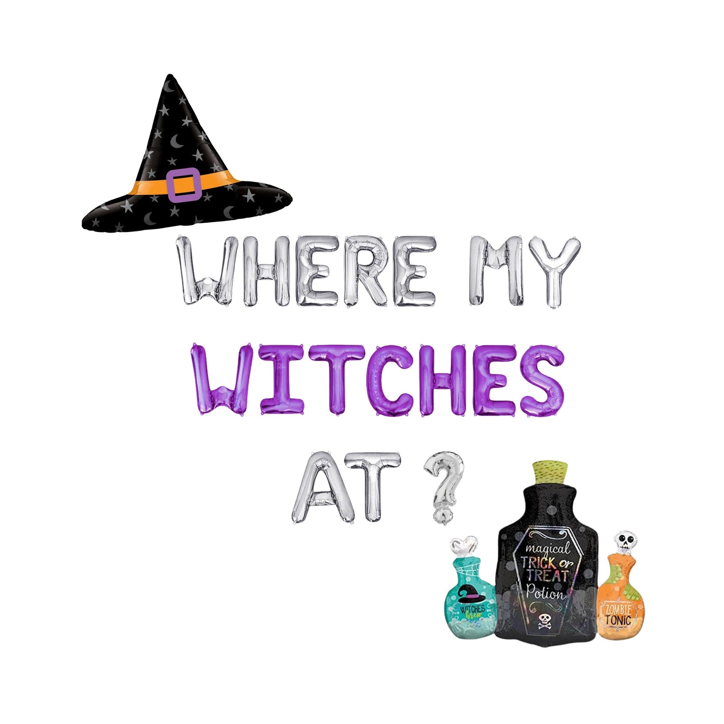 Where My Witches At? Letter Balloon Kit