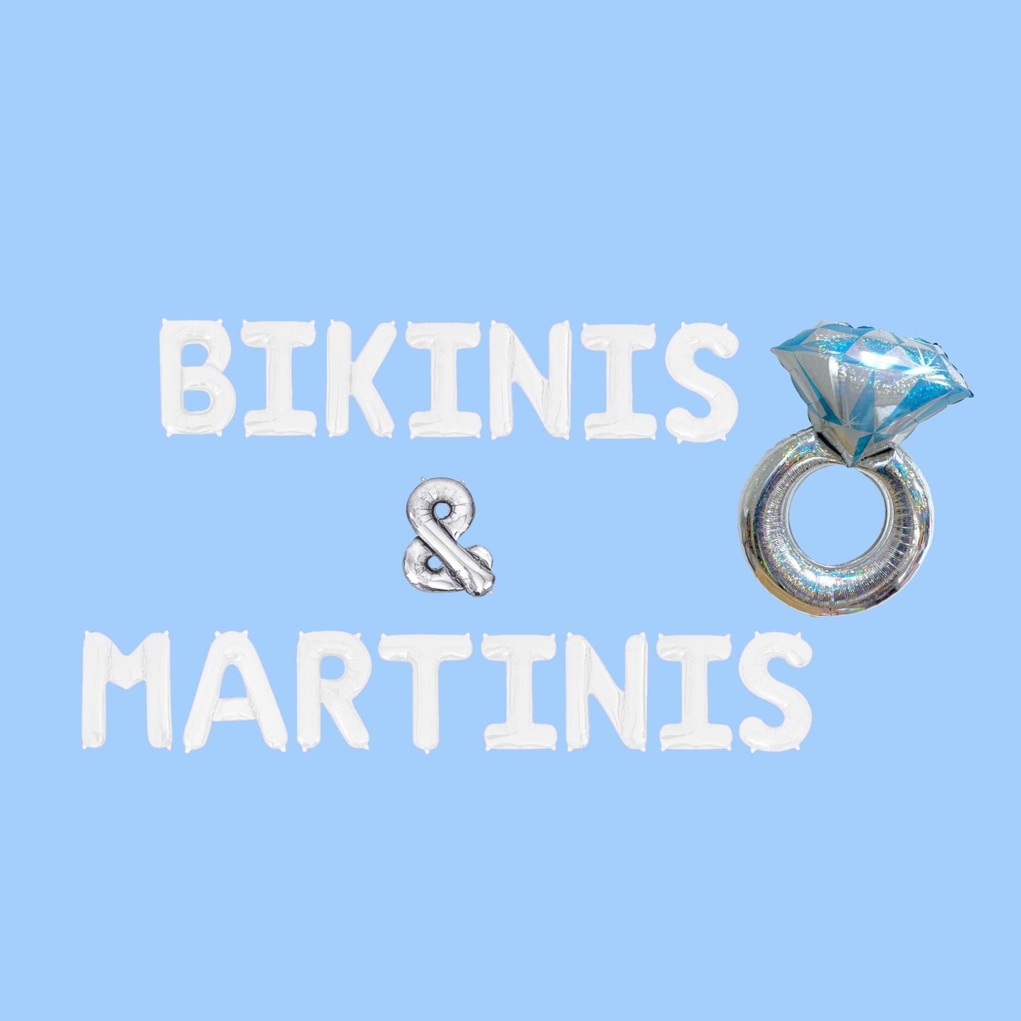 Bikinis & Martinis Letter Balloon Kit
