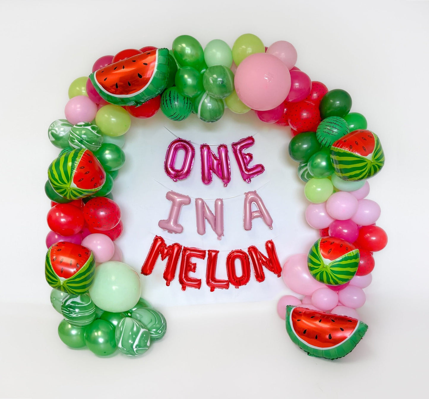 One In A Melon Watermelon Balloon Garland Kit