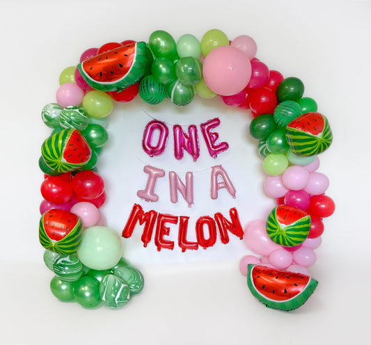 One In A Melon Watermelon Balloon Garland Kit