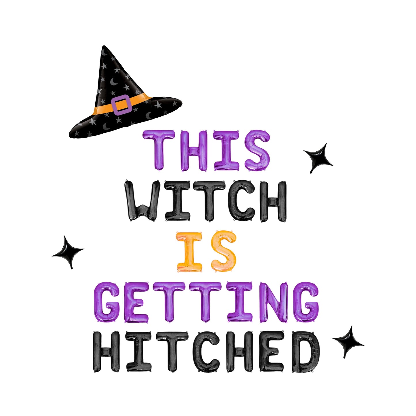 This Witch Is Getting Hitched Letter Balloon Kit