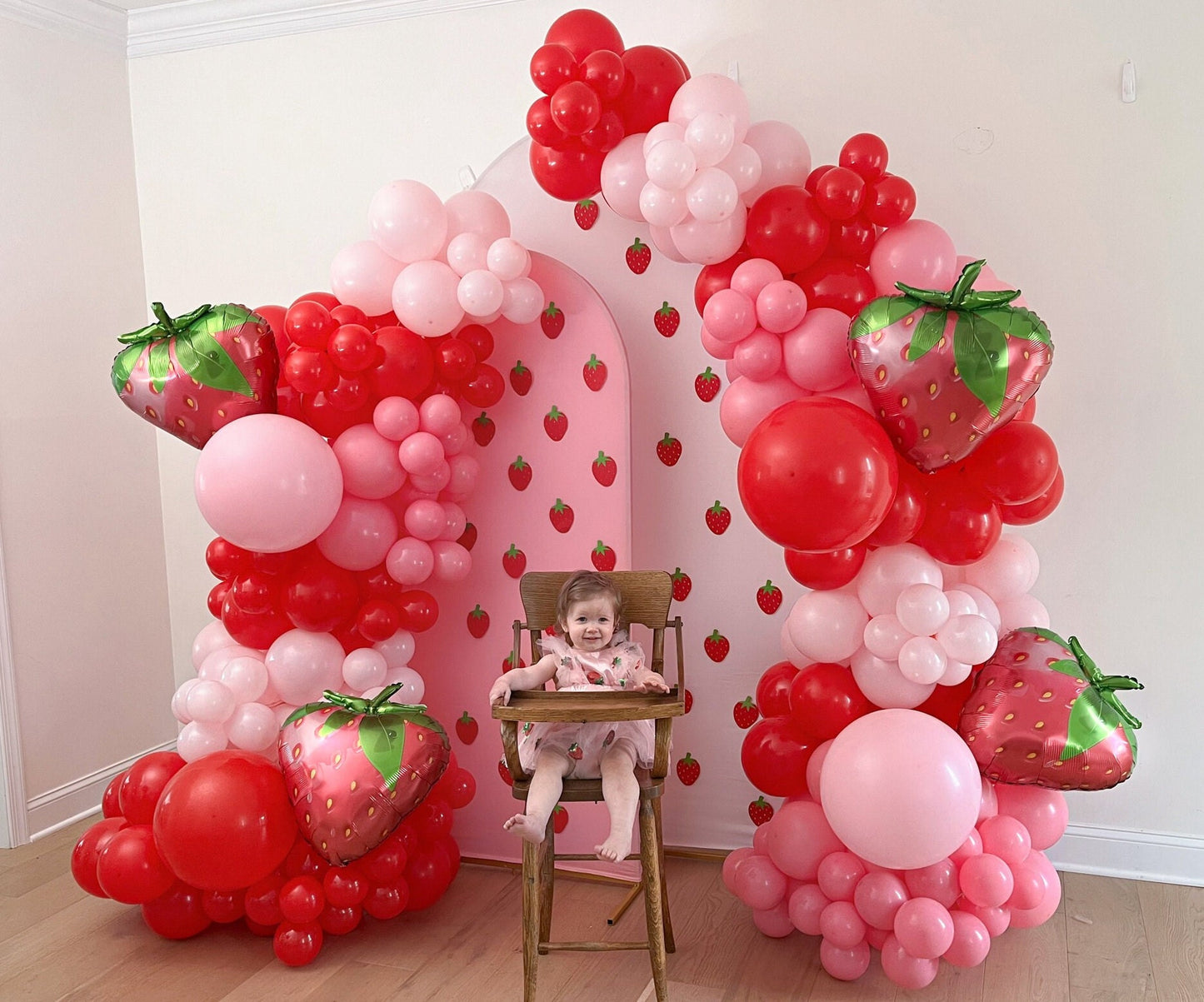 Strawberry Balloon Garland Kit