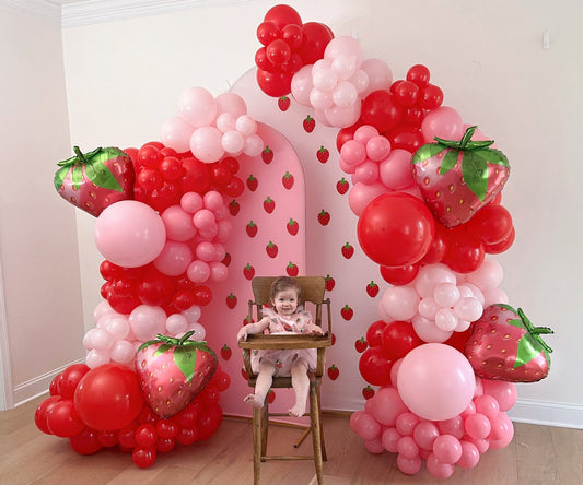 Strawberry Balloon Garland Kit