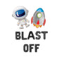 Blast Off Letter Balloon Kit