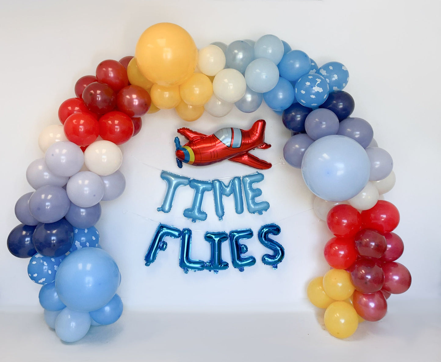 Time Flies Airplane Balloon Garland Kit