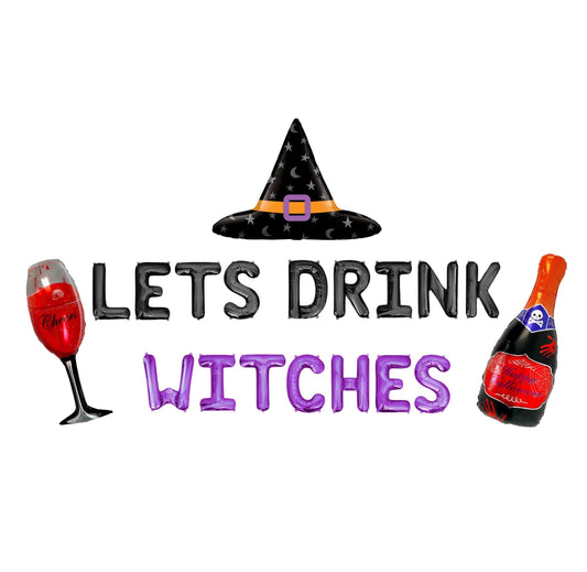 Let's Drink Witches Letter Balloon Kit