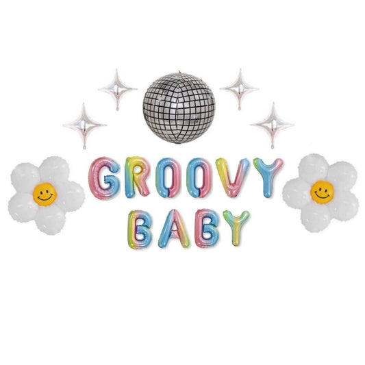 Groovy Baby (Rainbow) Letter Balloon Kit