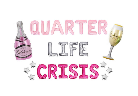 Quarter Life Crisis Letter Balloon Kit