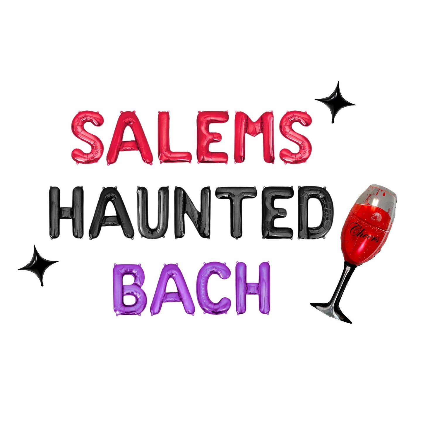 Haunted Bach Custom Name Letter Balloon Kit