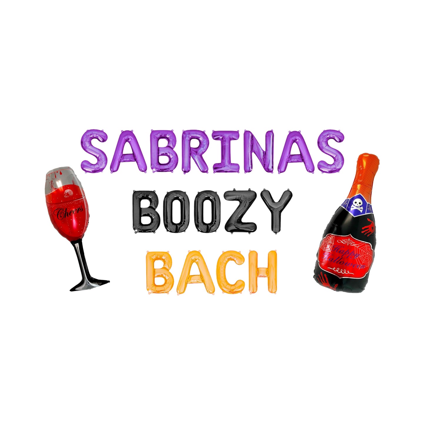 Boozy Bach Custom Name Letter Balloon Kit