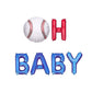 Oh Baby With Baseball Letter Balloon Kit