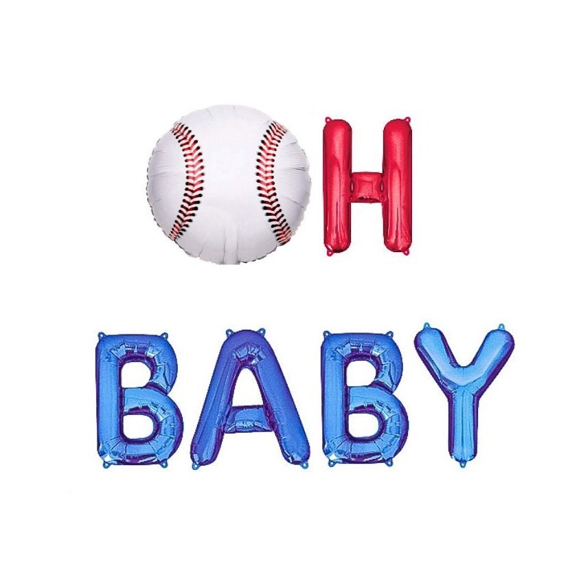 Oh Baby With Baseball Letter Balloon Kit