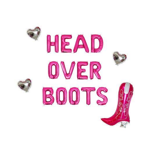 Head Over Boots Letter Balloon Kit