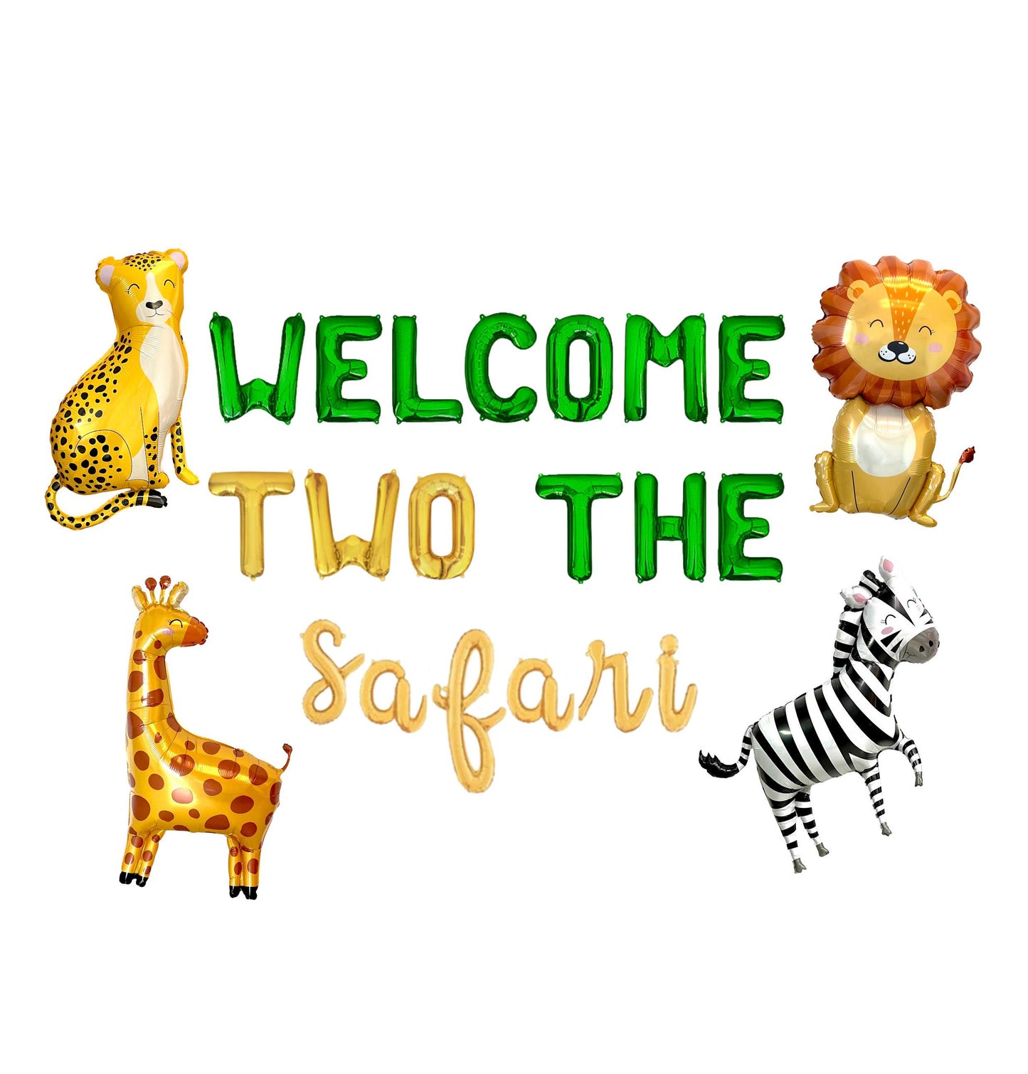 Welcome Two The Safari Letter Balloon Kit