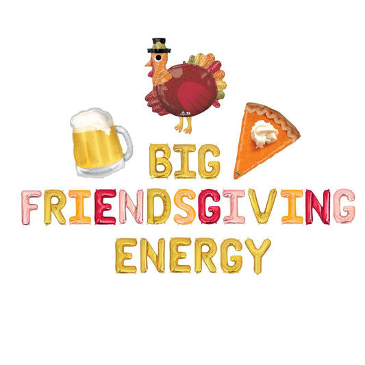 Big Friendsgiving Energy Thanksgiving Letter Balloon Kit