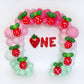 One Strawberry Birthday Balloon Garland Kit