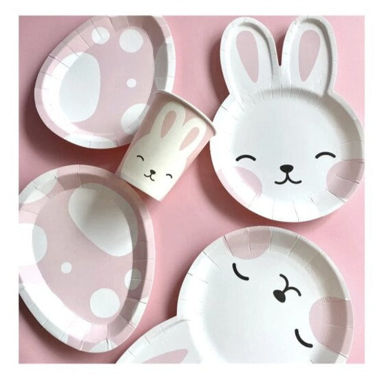 Easter/ Bunny Themed Paper Plates And Cups