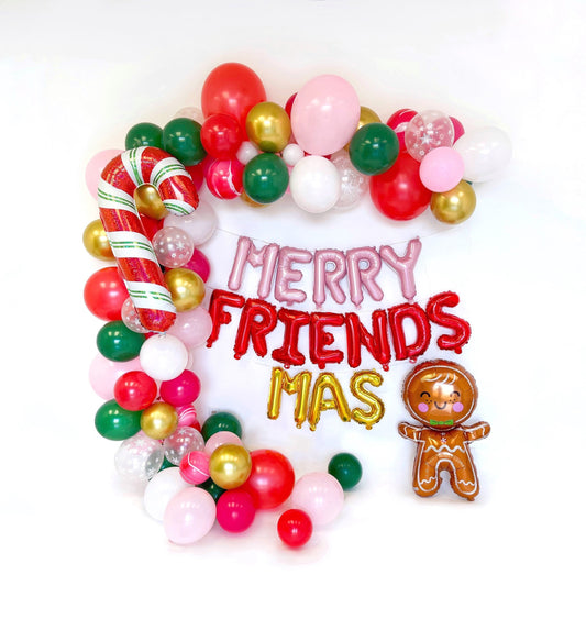 Merry Friendsmas Christmas Balloon Garland Kit