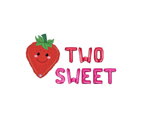 Two Sweet Strawberry Letter Balloon Kit