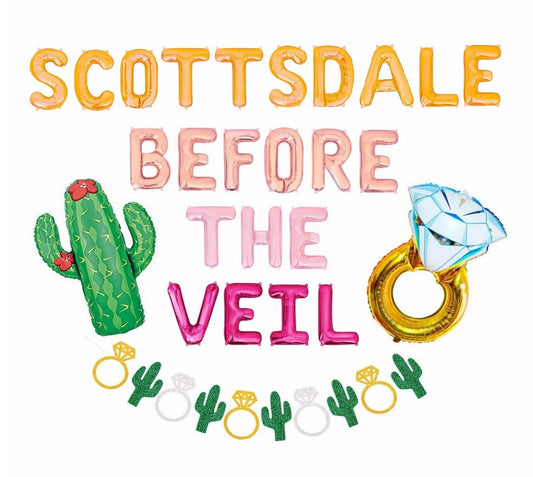 Scottsdale Before The Veil (Orange+Rose+BabyPink+HotPink) Letter Balloon Kit