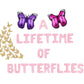 A Lifetime of Butterflies Baby Pink Letter Balloon Kit