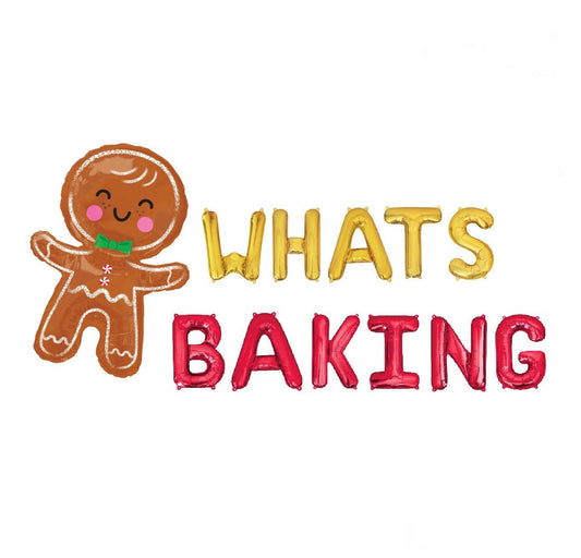 Whats Baking Gingerbread Man Letter Balloon Kit