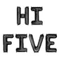 Hi Five 5th Birthday Letter Balloon Kit