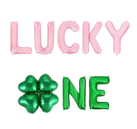 Lucky One St Paddys Day 1st Birthday Letter Balloon Kit