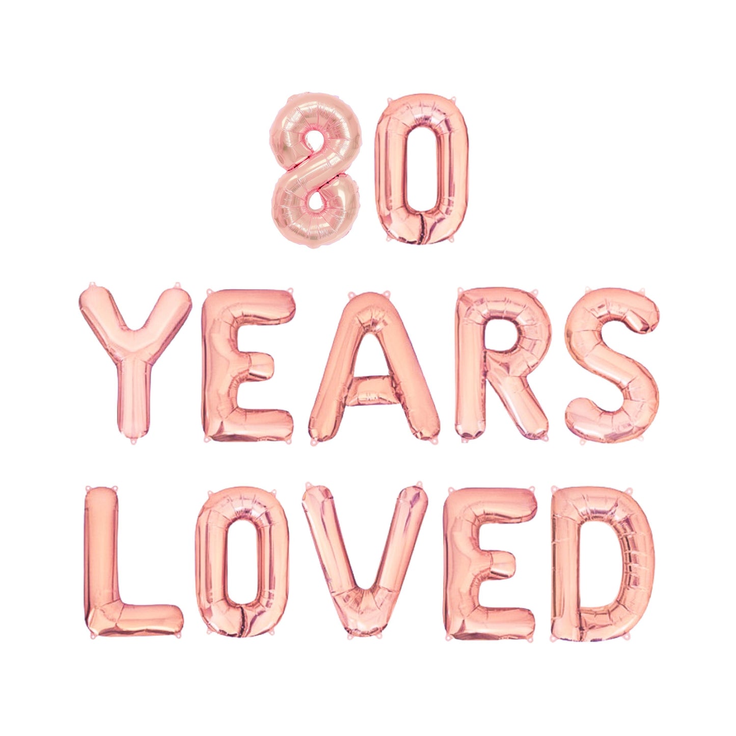 80 Years Loved Letter Balloon Kit