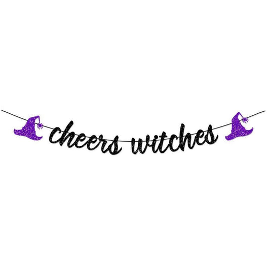 Cheers Witches Sparkly Banner