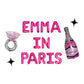 She's In Paris Custom Name Letter Balloon Kit