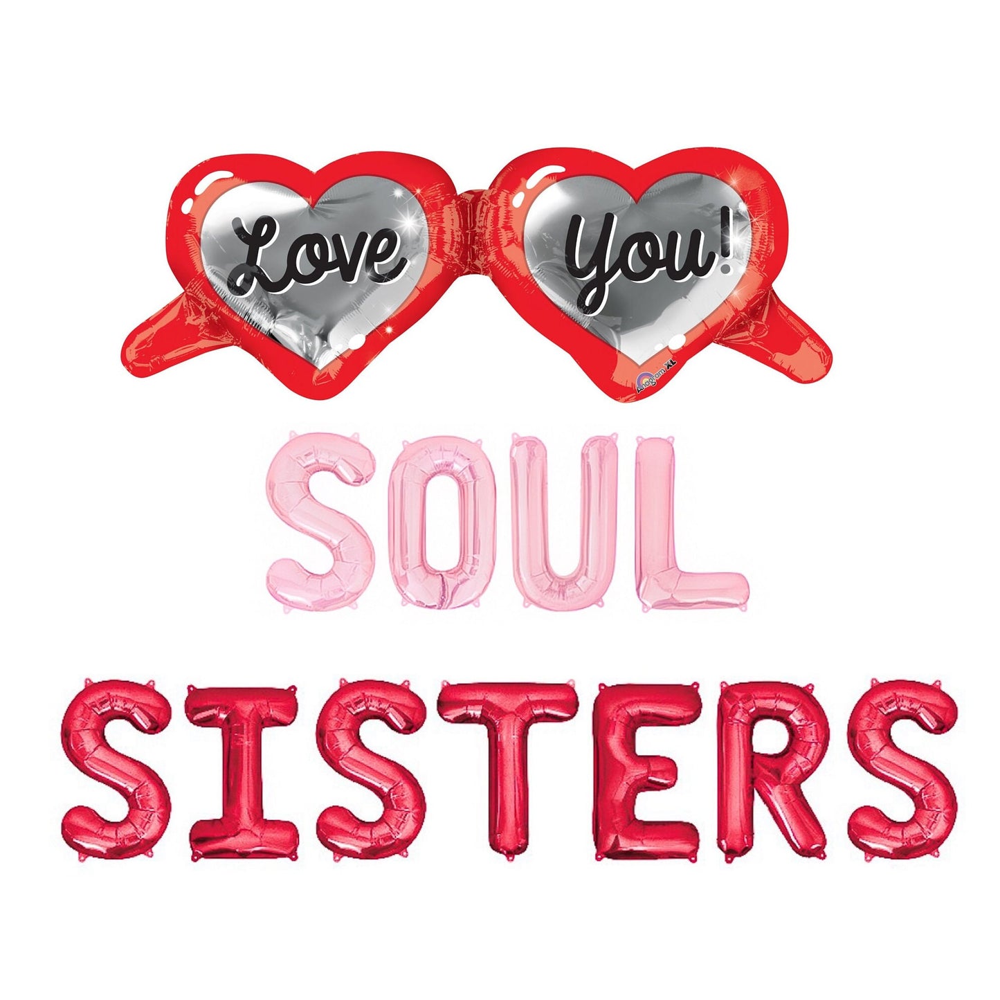 Soul Sisters Galentines Letter Balloon Kit