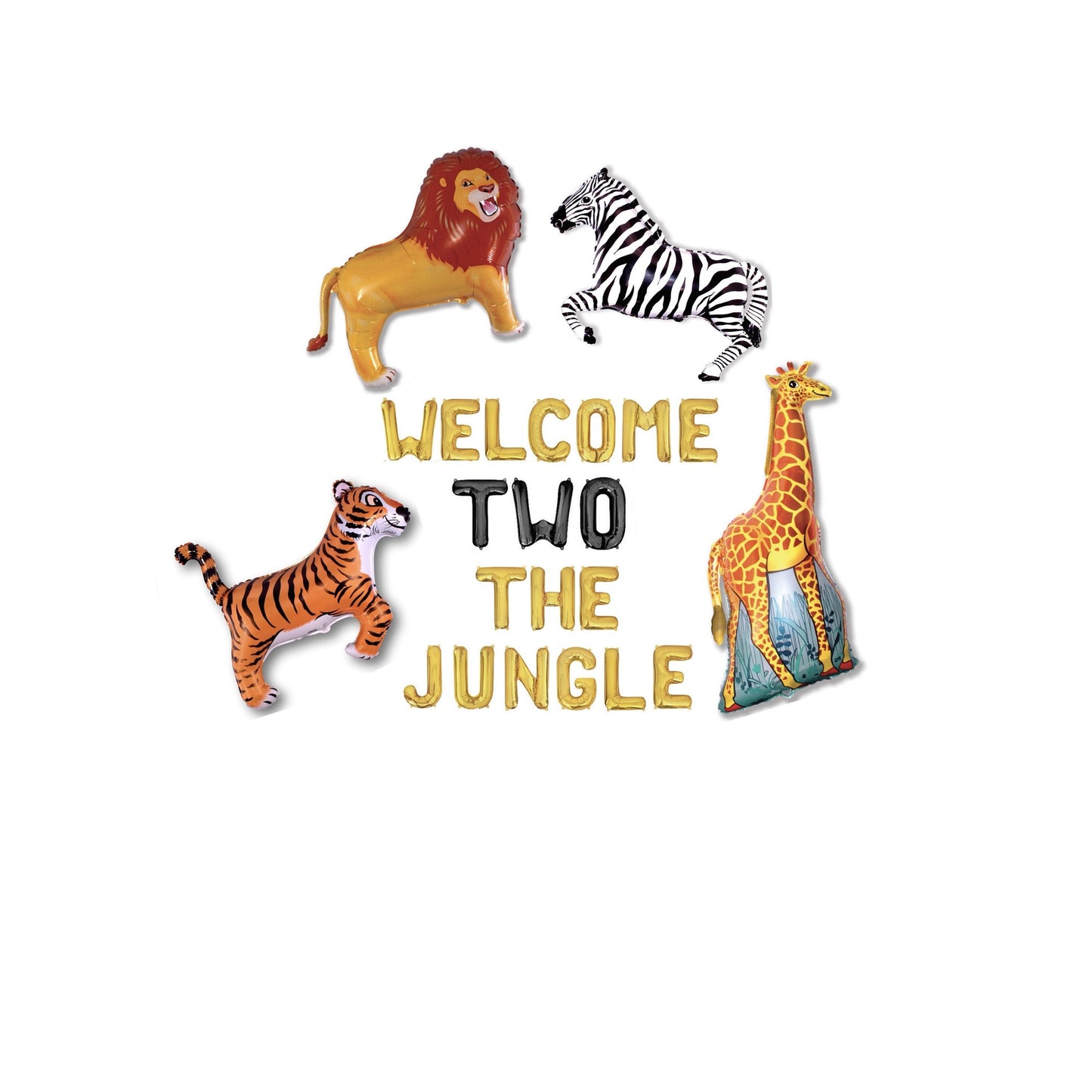 Welcome Two The Jungle Letter Balloon Kit