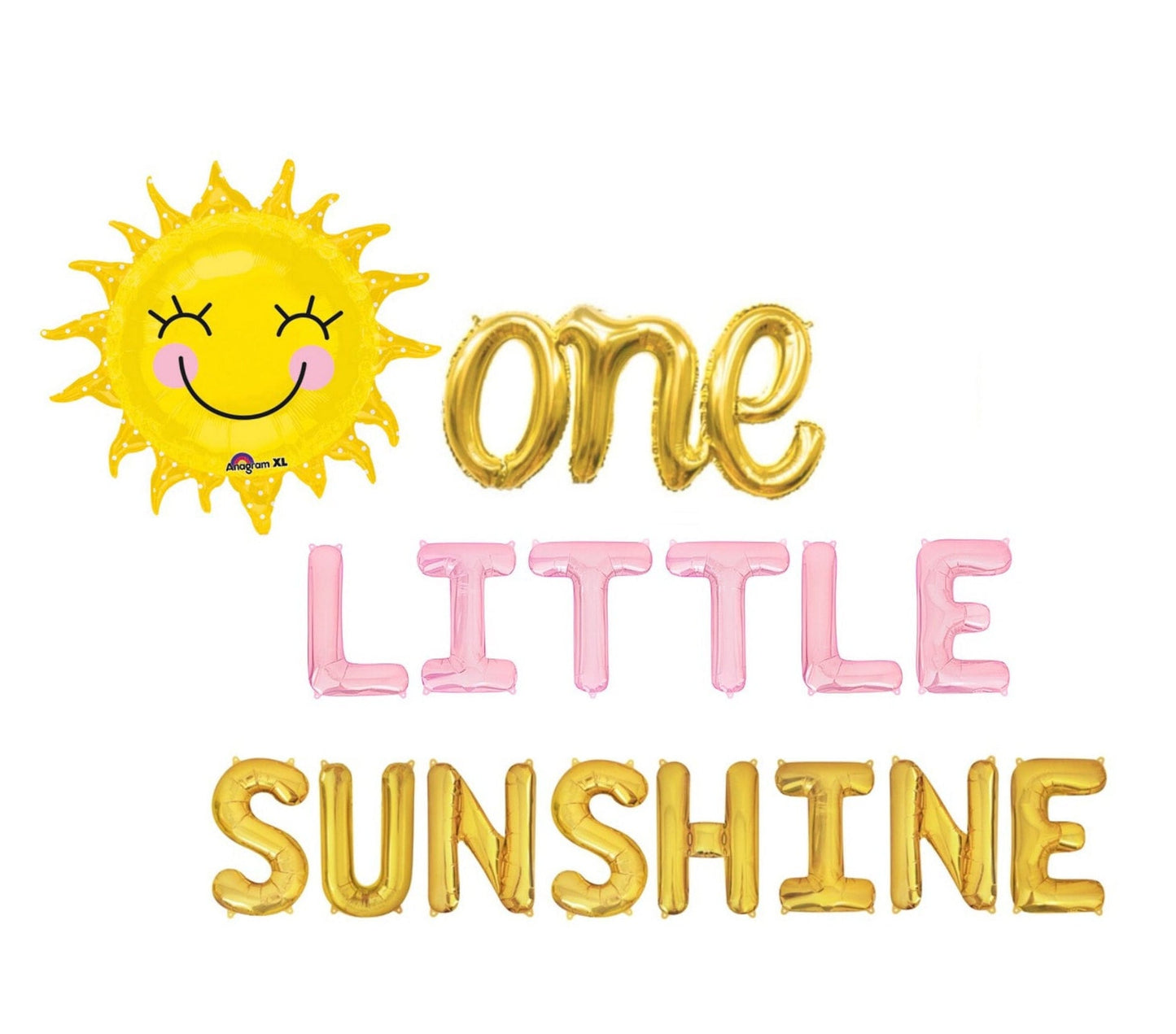 One Little Sunshine Multi-Color Letter Balloon Kit