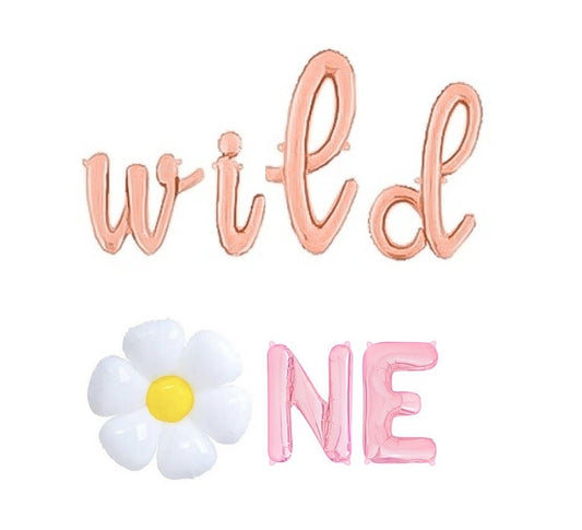 Wild One Daisy Letter Balloon Kit