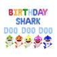 Birthday Shark Doo Doo Doo Shark Themed Birthday Letter Balloon Kit