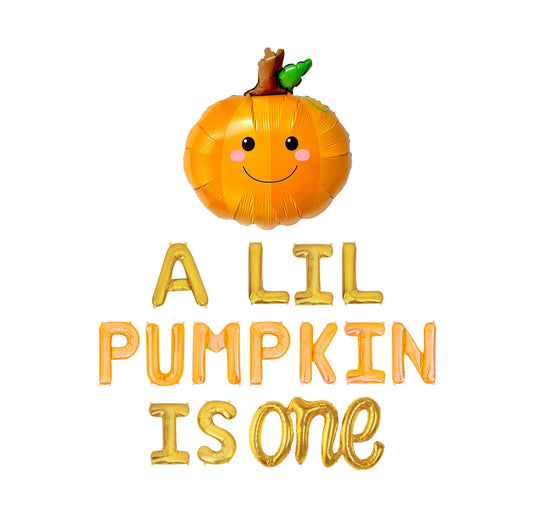 A Lil Pumpkin Is One Letter Balloon Kit