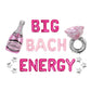 Big Bach Energy Hot Pink Baby Pink Bachelorette Letter Balloon Kit