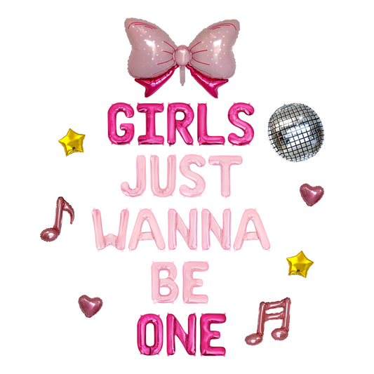 Girls Just Wanna Be One Letter Balloon Kit