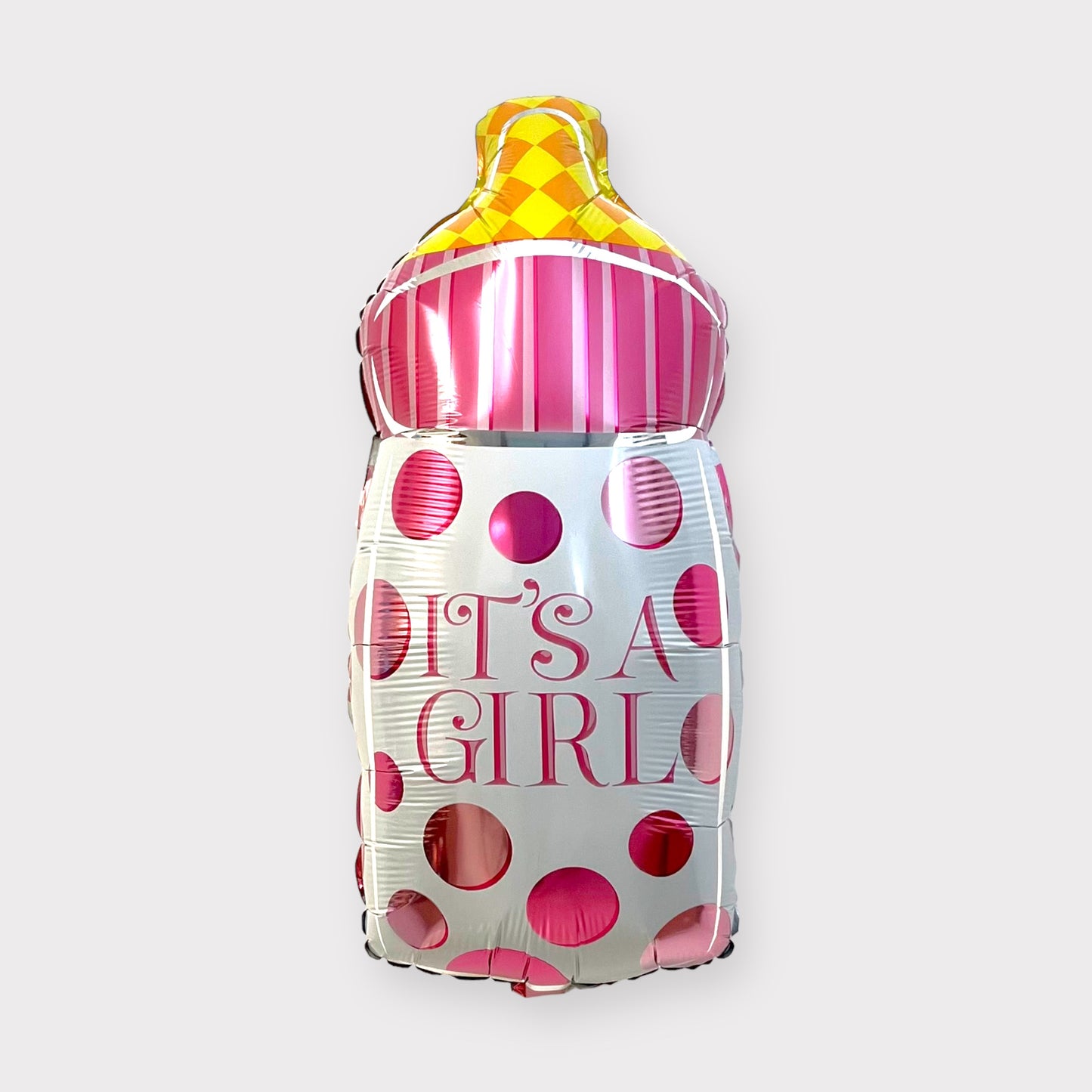 Pink Its A Girl Baby Bottle Balloon