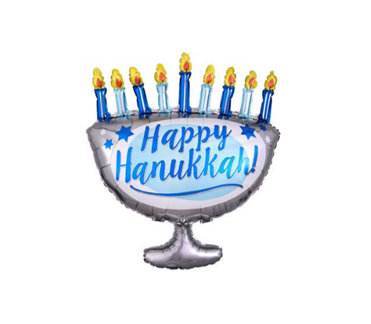 Happy Hanukkah Menorah Balloon