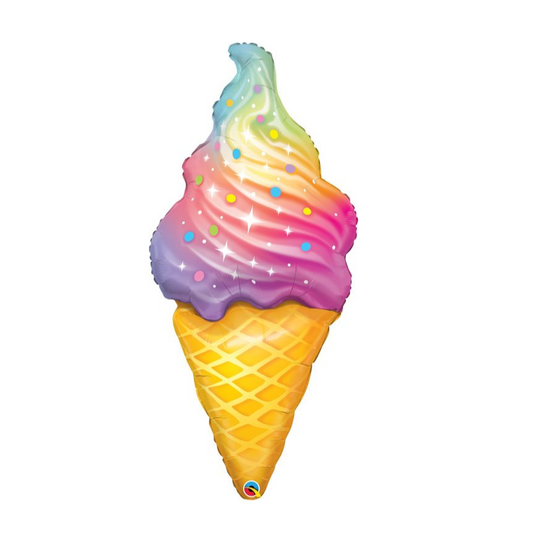 Rainbow Swirl Ice Cream Balloon