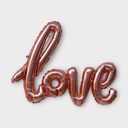 Rose Gold Love Script Balloon