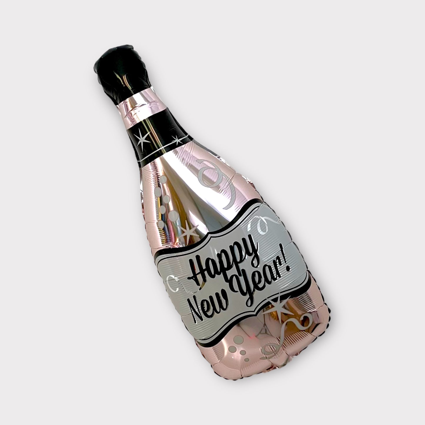 Rose NYE Champagne Bottle Balloon